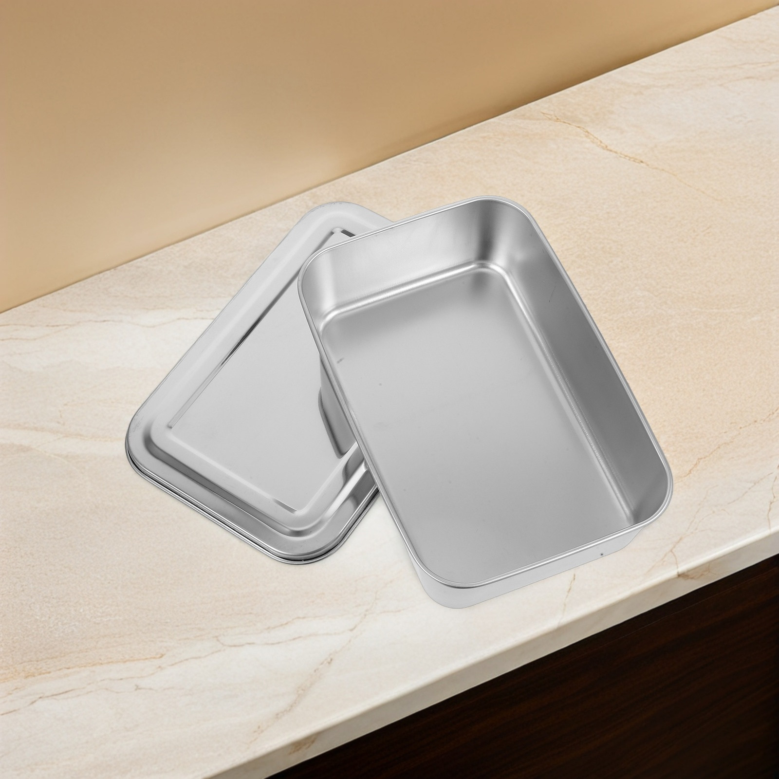 Food Storage With Lids - Food Grade Stainless Steel Tiramisu Baking