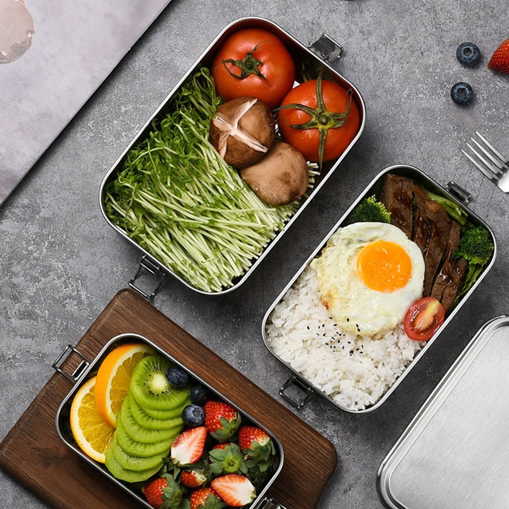 Food Storage Camping - 2PCS Practical 304 Stainless Steel Lunch
