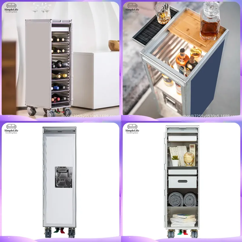 Food Storage In Restaurant - Mobile Kitchen Cart with Storage Shelves