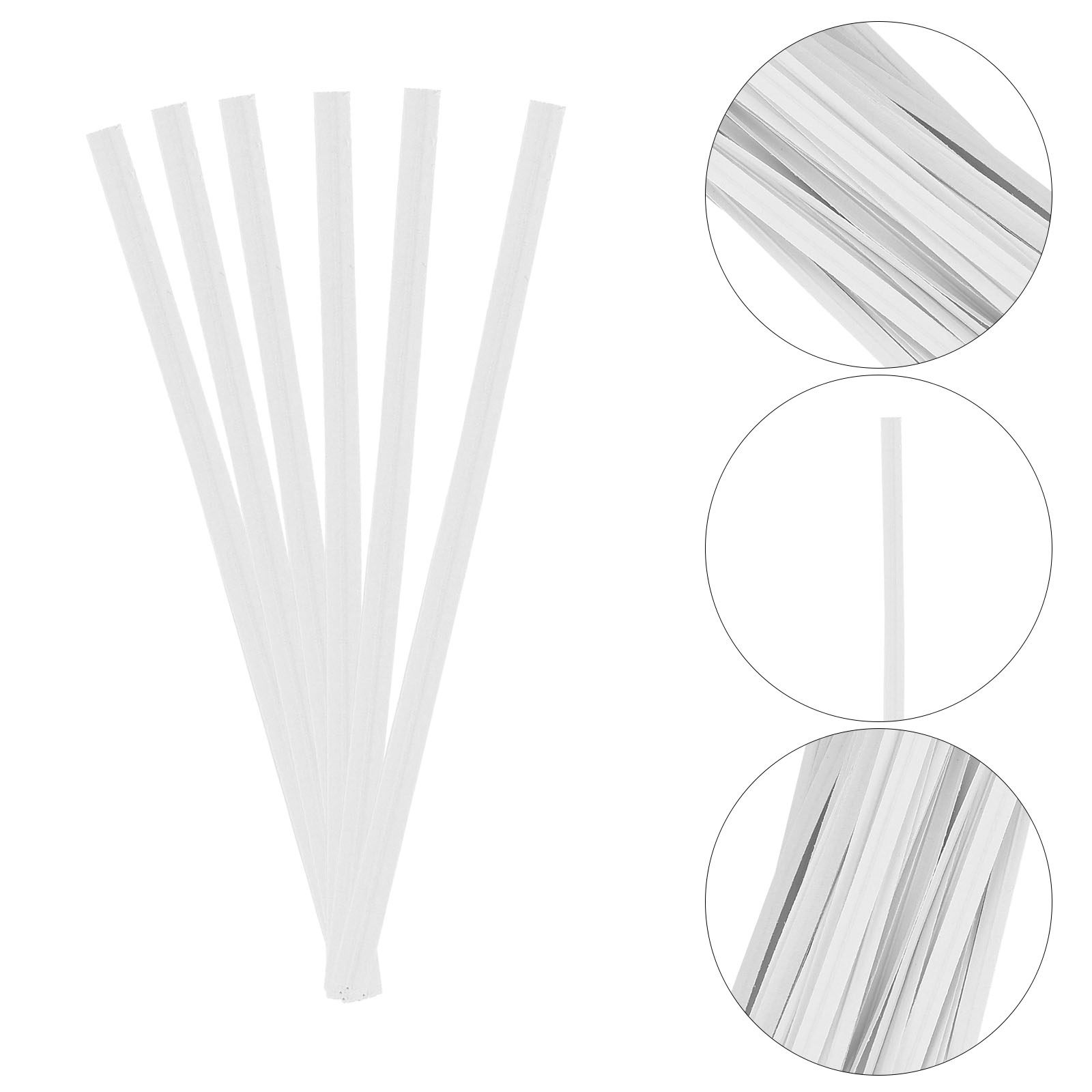 Food Storage Bag - 1000Pcs White Twist Ties Paper Bread