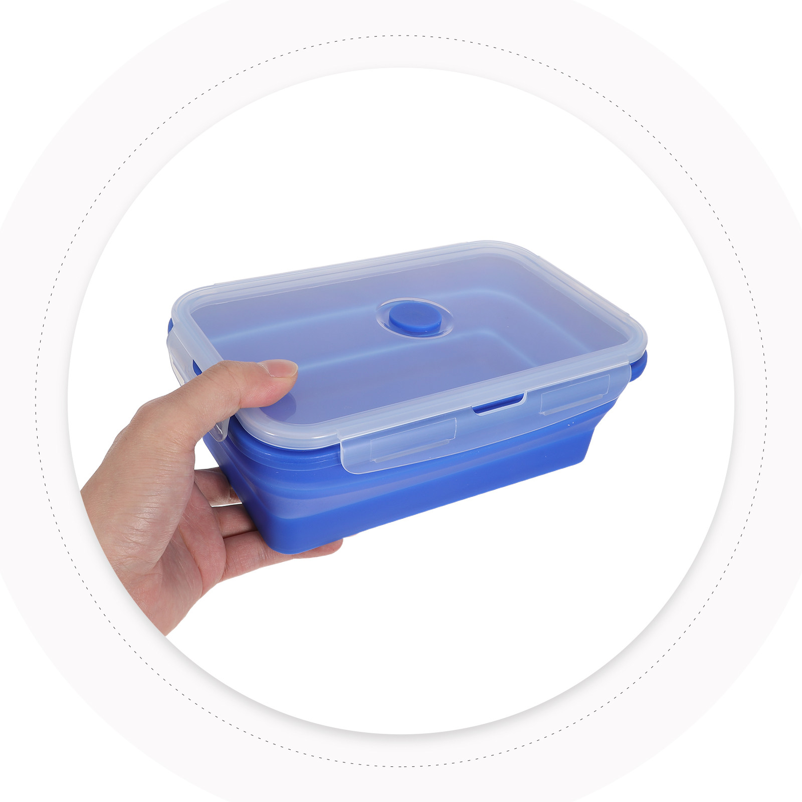 Food Storage Camping - 4Pcs Foldable Silicone Lunch Box Containers