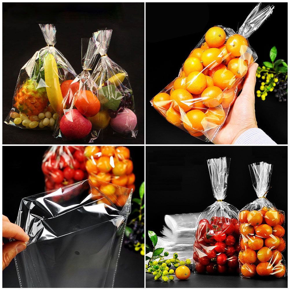 Food Storage Bag - 50Pcs Eco Friendly Odorless Clear Flat
