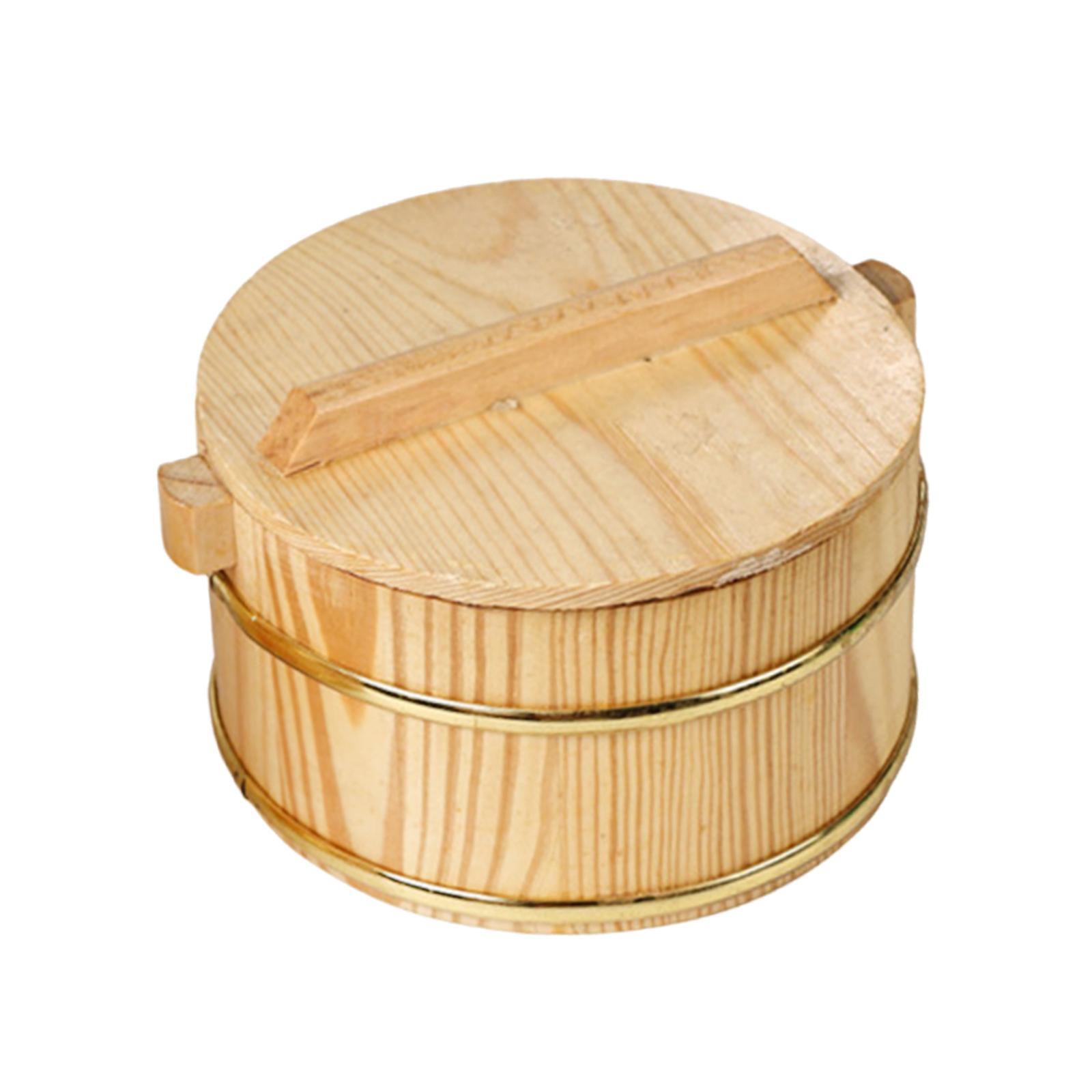 Food Storage In Restaurant - Wooden Steaming Rice Bucket Dinner Plate