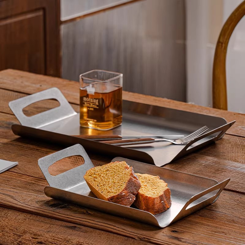 Food Storage In Restaurant - Industrial Style Creativity Stainless Steel Tray