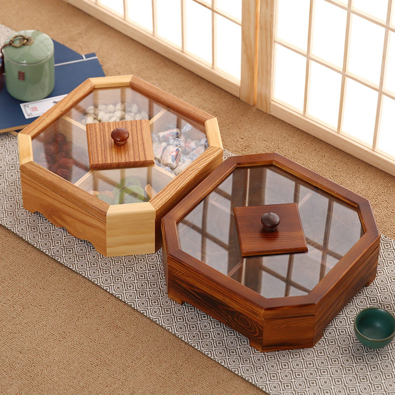 Food Storage Jar Set - New Wood Candy Biscuit Storage Box