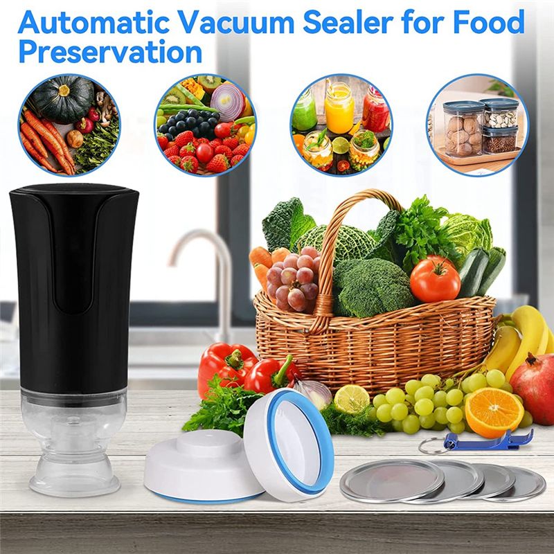 Food Storage Vacuum Pump - A04V Electric Handheld Vacuum Sealer&Reusable Vacuum