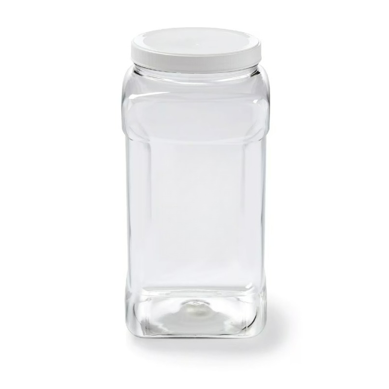 Food Storage 4 Quart - 4-Quart Clear Plastic Canister with White