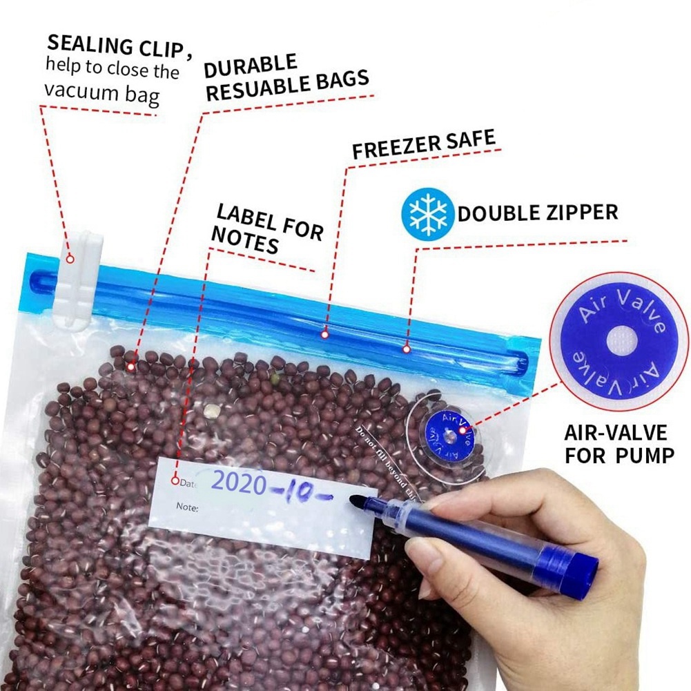 HIWS Sous Vide Bags 20Pack Reu - Food Storage Vacuum Pump recension och pris