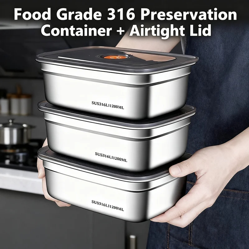Large Capacity Stainless Steel - Food Storage Freezer Containers recension och pris