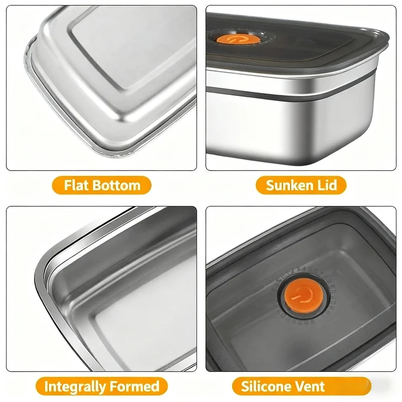 Large Capacity Stainless Steel - Food Storage Freezer Containers recension och pris
