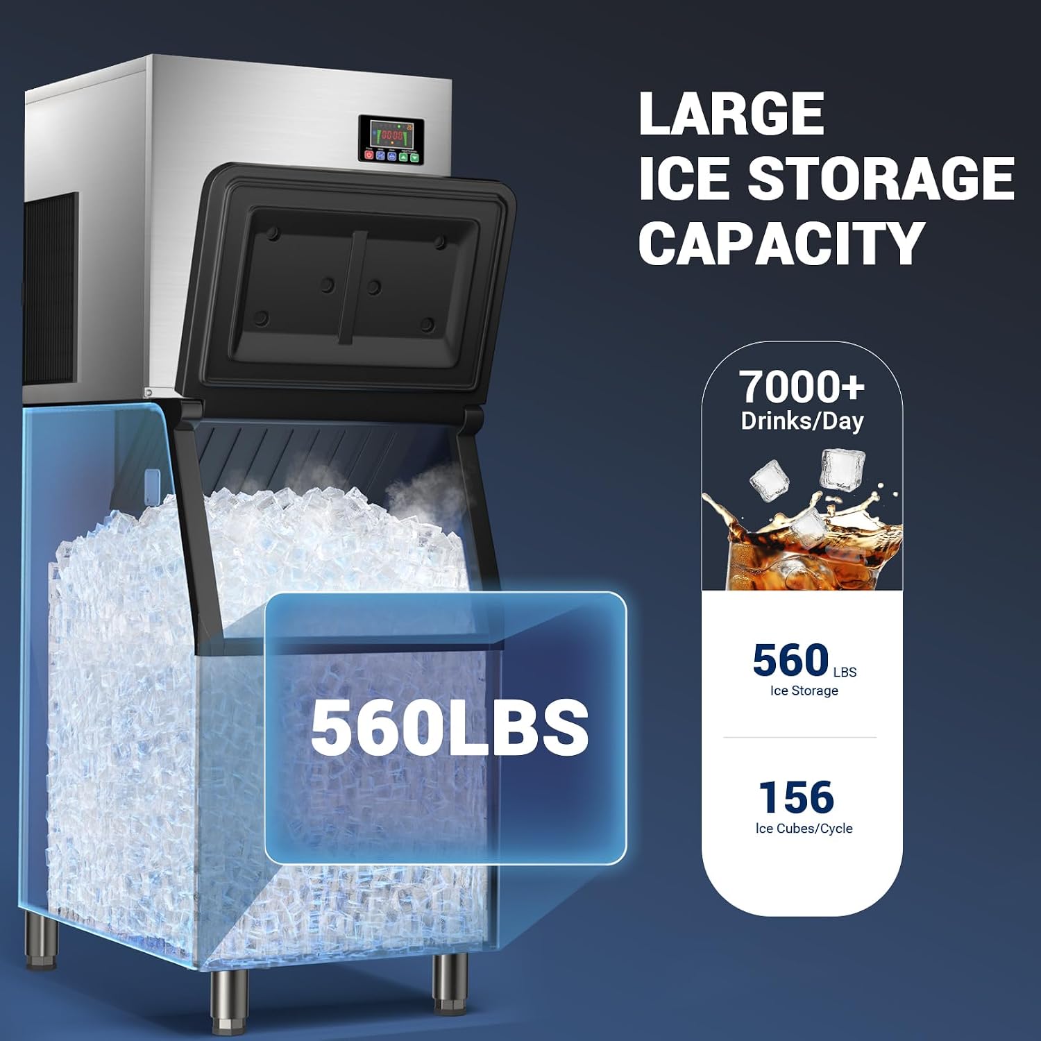 Commercial Ice Maker Machine w - Food Storage In Restaurant recension och pris