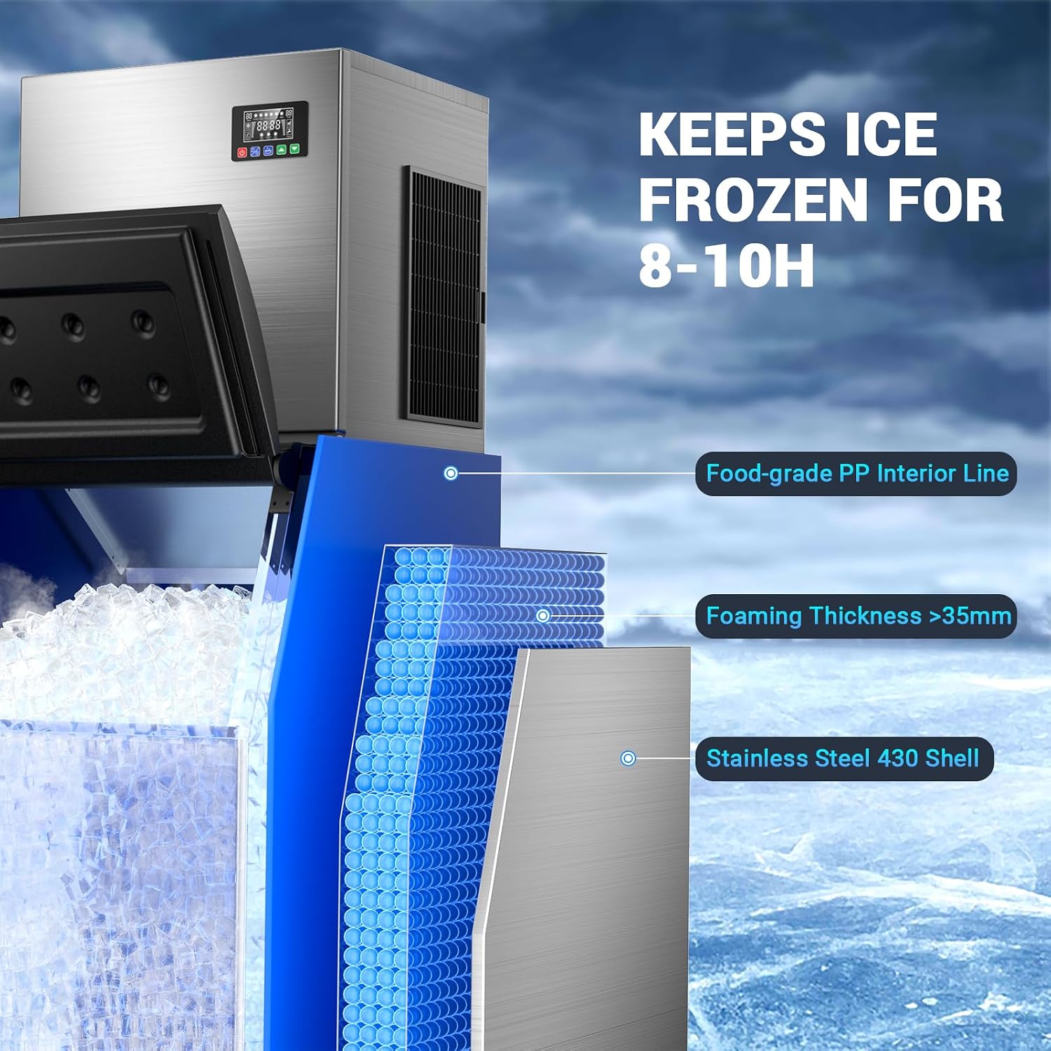 Commercial Ice Maker Machine w - Food Storage In Restaurant recension och pris