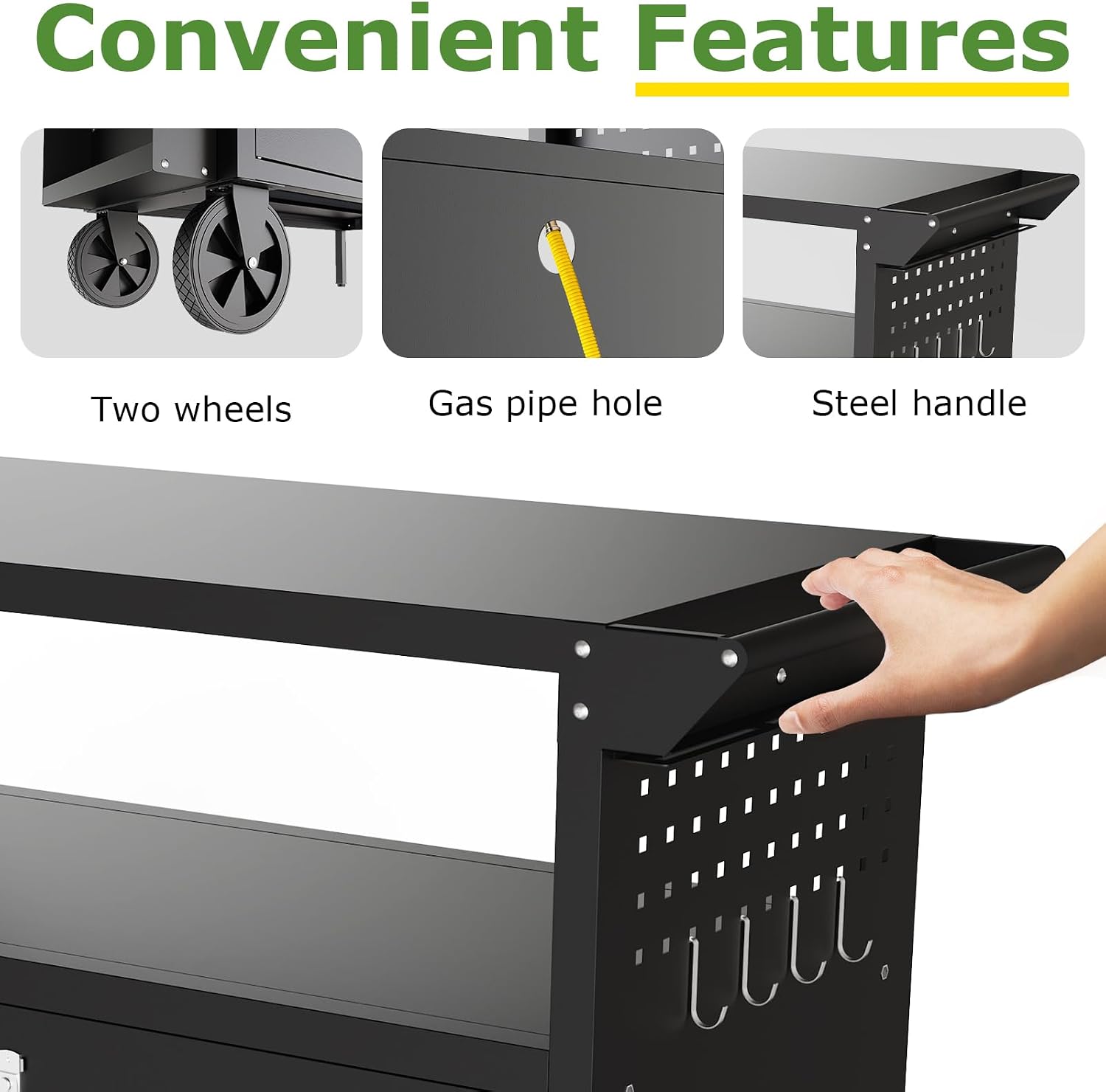 Outdoor Grill Cart Table With  - Food Storage Camping recension och pris
