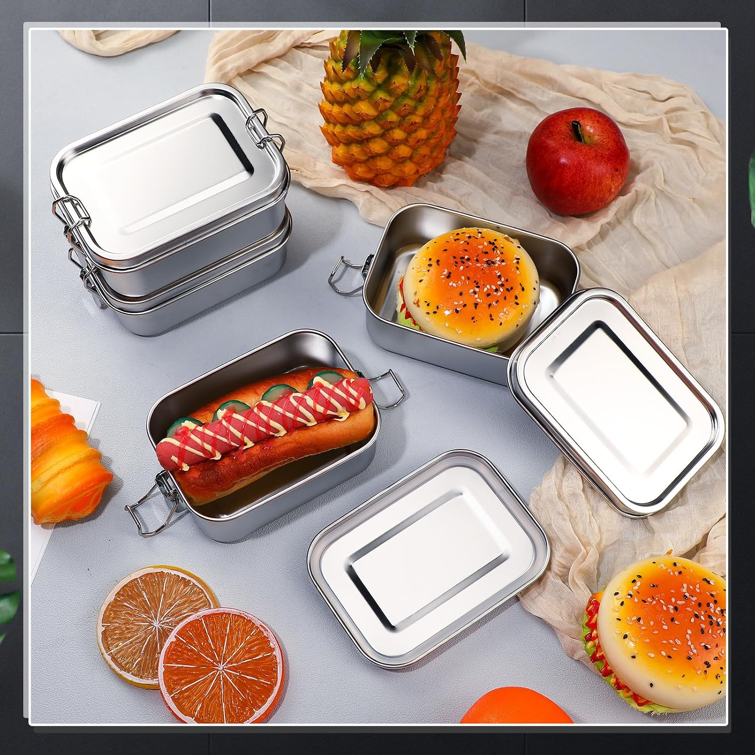Stainless Steel Food Storage C - Food Storage Freezer Containers recension och pris
