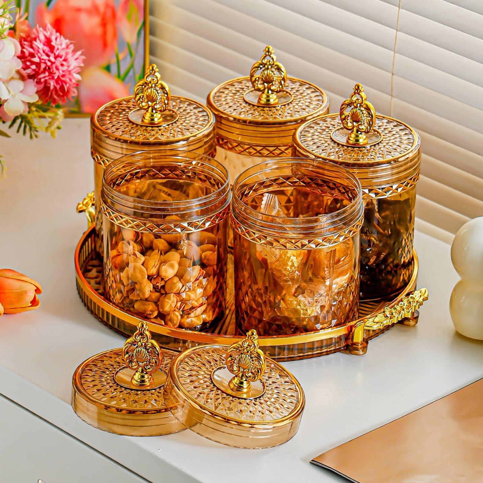 Airtight Rotating Storage Jar  - Food Storage Jar Set recension och pris
