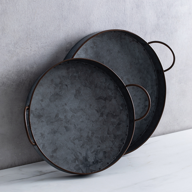 European Retro Round Iron Plat - Food Storage In Restaurant recension och pris