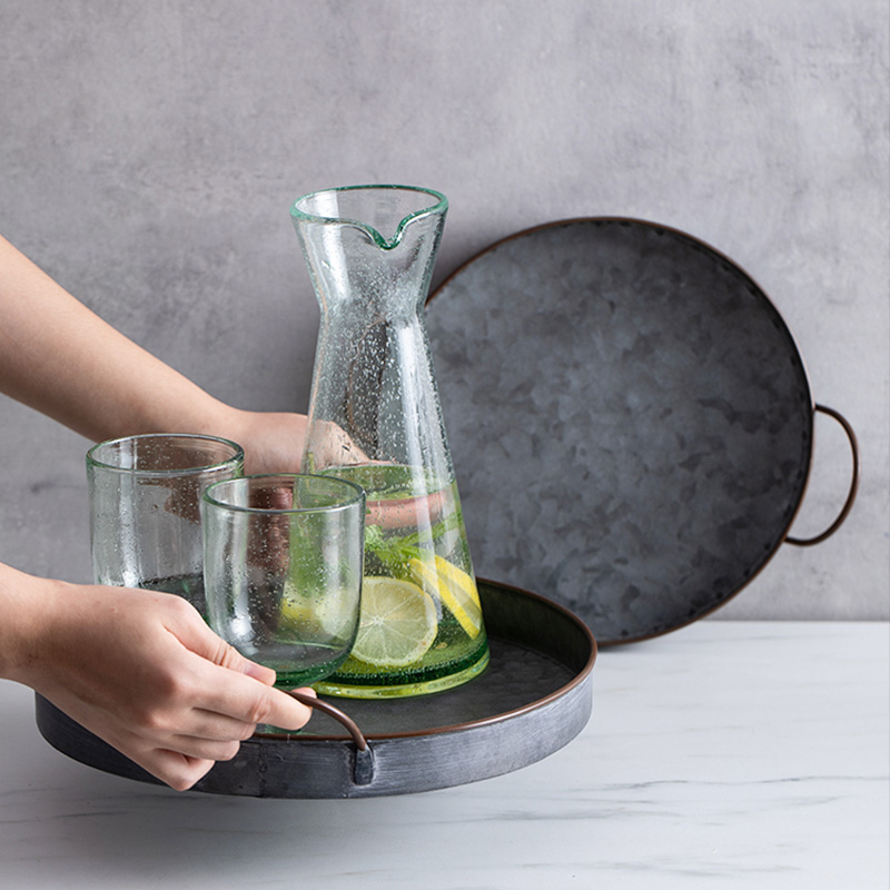 European Retro Round Iron Plat - Food Storage In Restaurant recension och pris