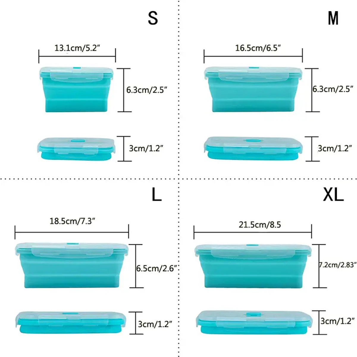 Collapsible Silicone Food Stor - Food Storage Freezer Containers recension och pris
