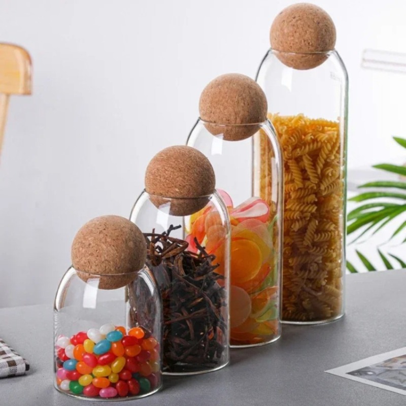 Glass Storage Jars with Ball C - Food Storage Jar Set recension och pris