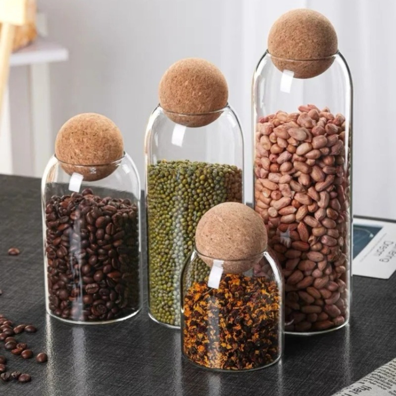Glass Storage Jars with Ball C - Food Storage Jar Set recension och pris