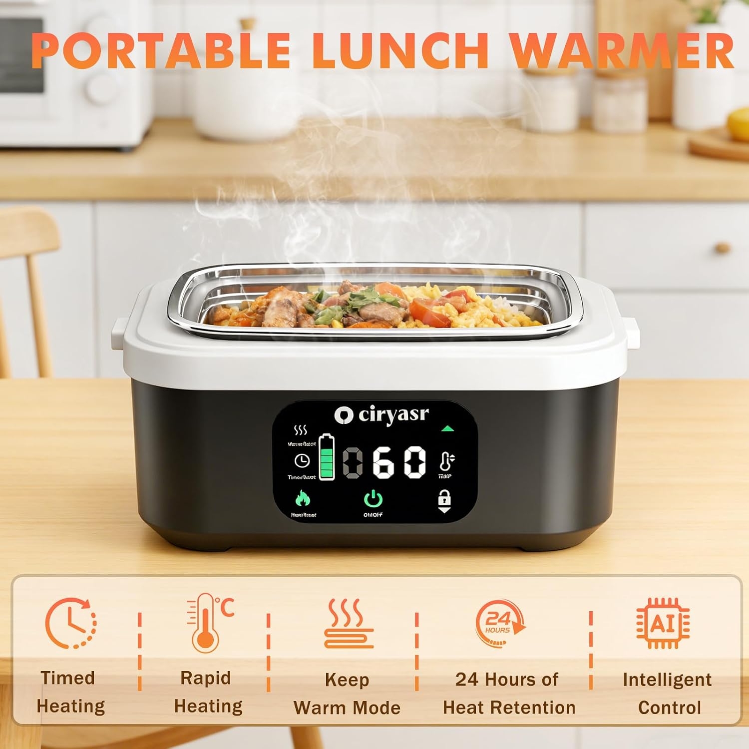 Powerful Electric Lunch Box, 1 - Food Storage Camping recension och pris