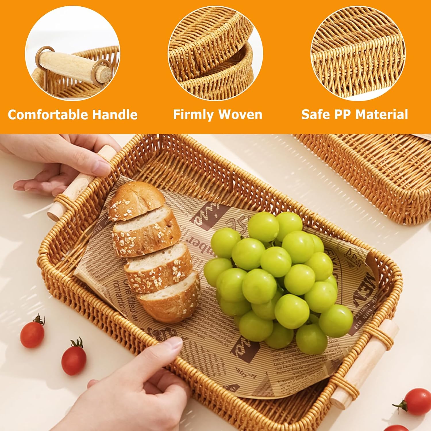 Wicker Tray Rectangular Rattan - Food Storage In Restaurant recension och pris