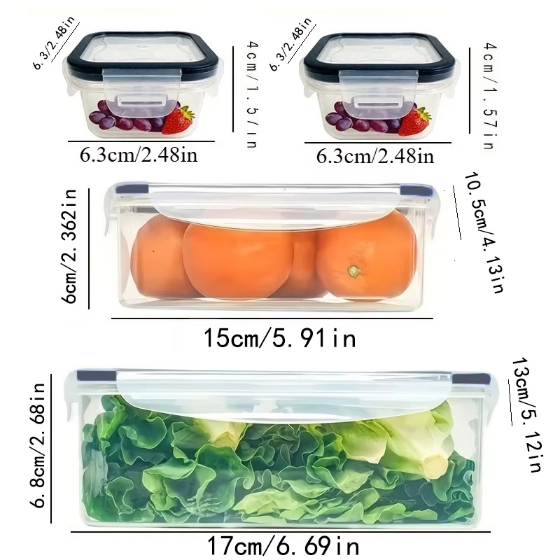 8Pcs Set Includes 4 Containers - Food Storage Jar Set recension och pris