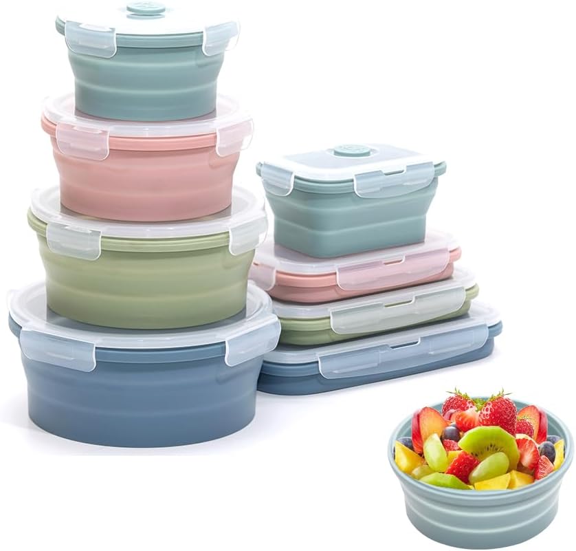 Collapsible Silicone Food Stor - Food Storage Jar Set recension och pris