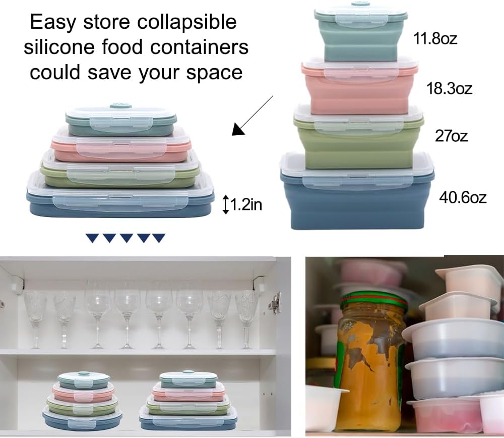 Collapsible Silicone Food Stor - Food Storage Jar Set recension och pris