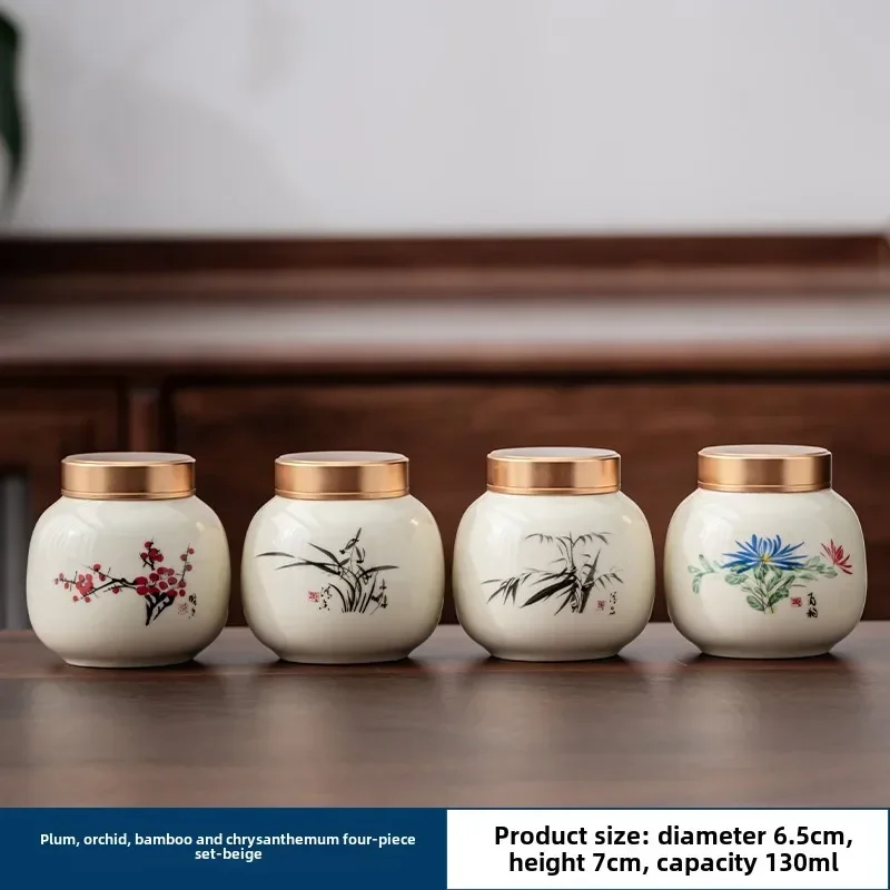 4PCS/LOT Boutique ceramics Tea - Food Storage Jar Set recension och pris