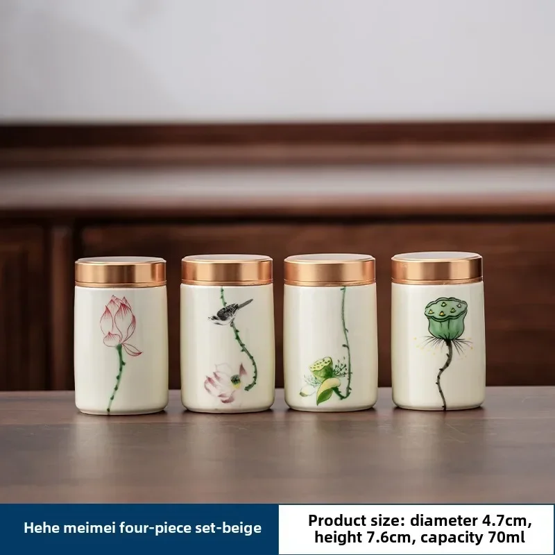 4PCS/LOT Boutique ceramics Tea - Food Storage Jar Set recension och pris
