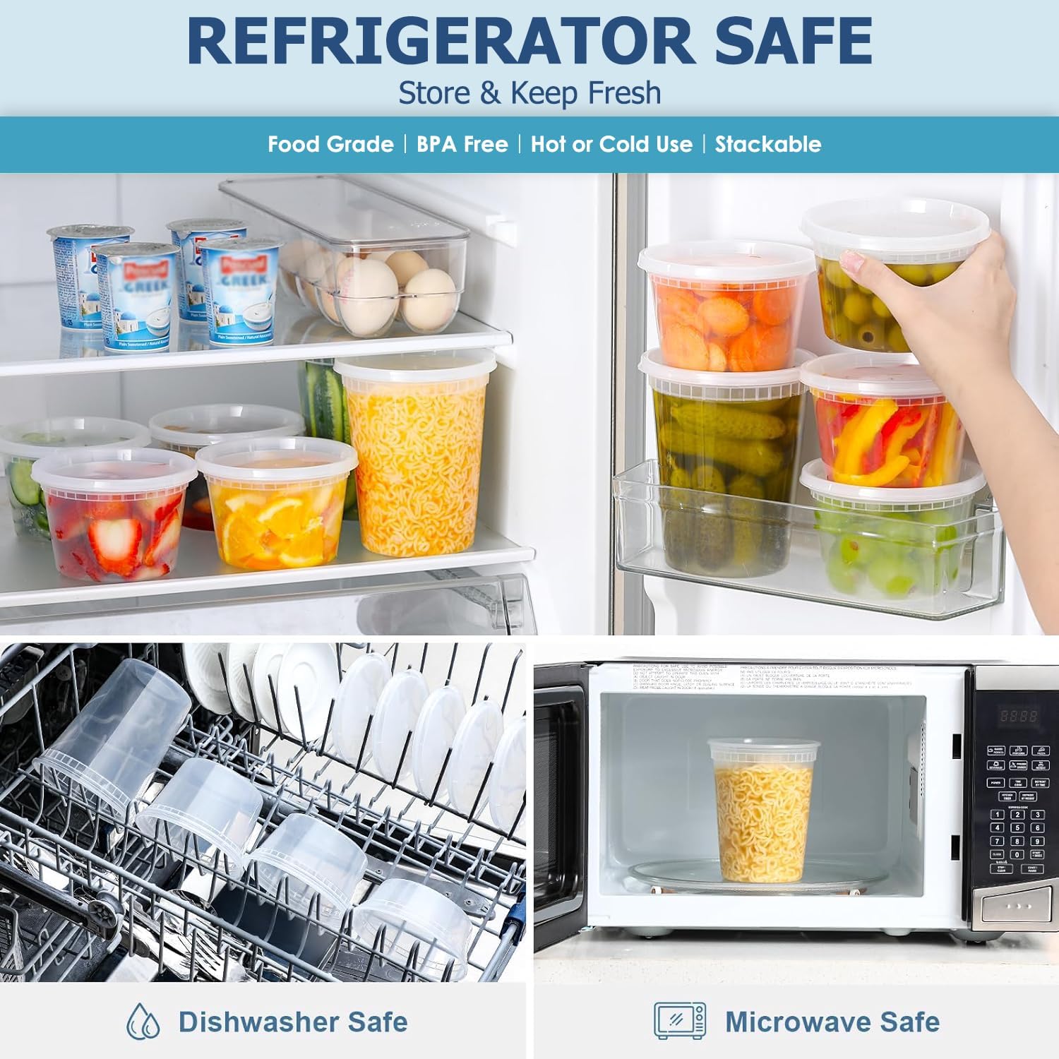 24pcs Deli Food Storage Contai - Food Storage Freezer Containers recension och pris