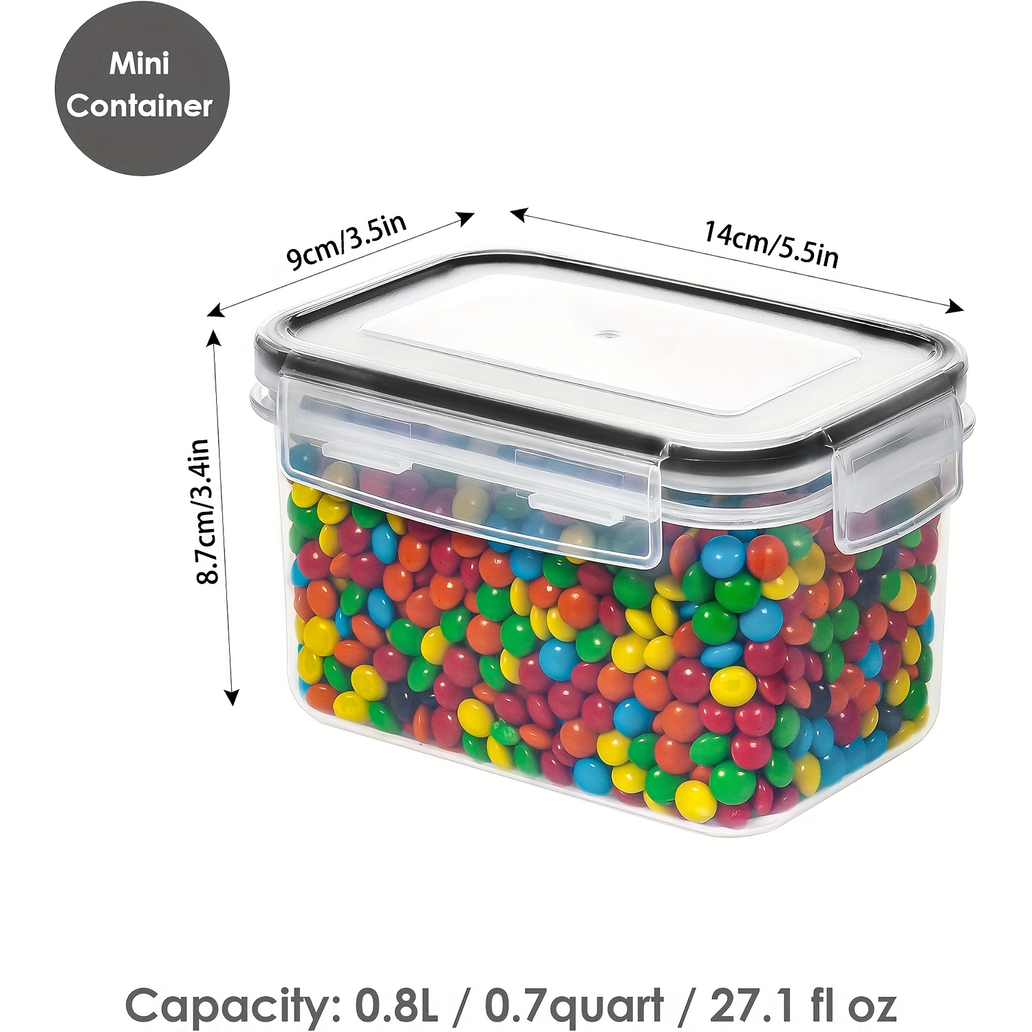 9Pcs Storage Containers 0.8L T - Food Storage Jar Set recension och pris