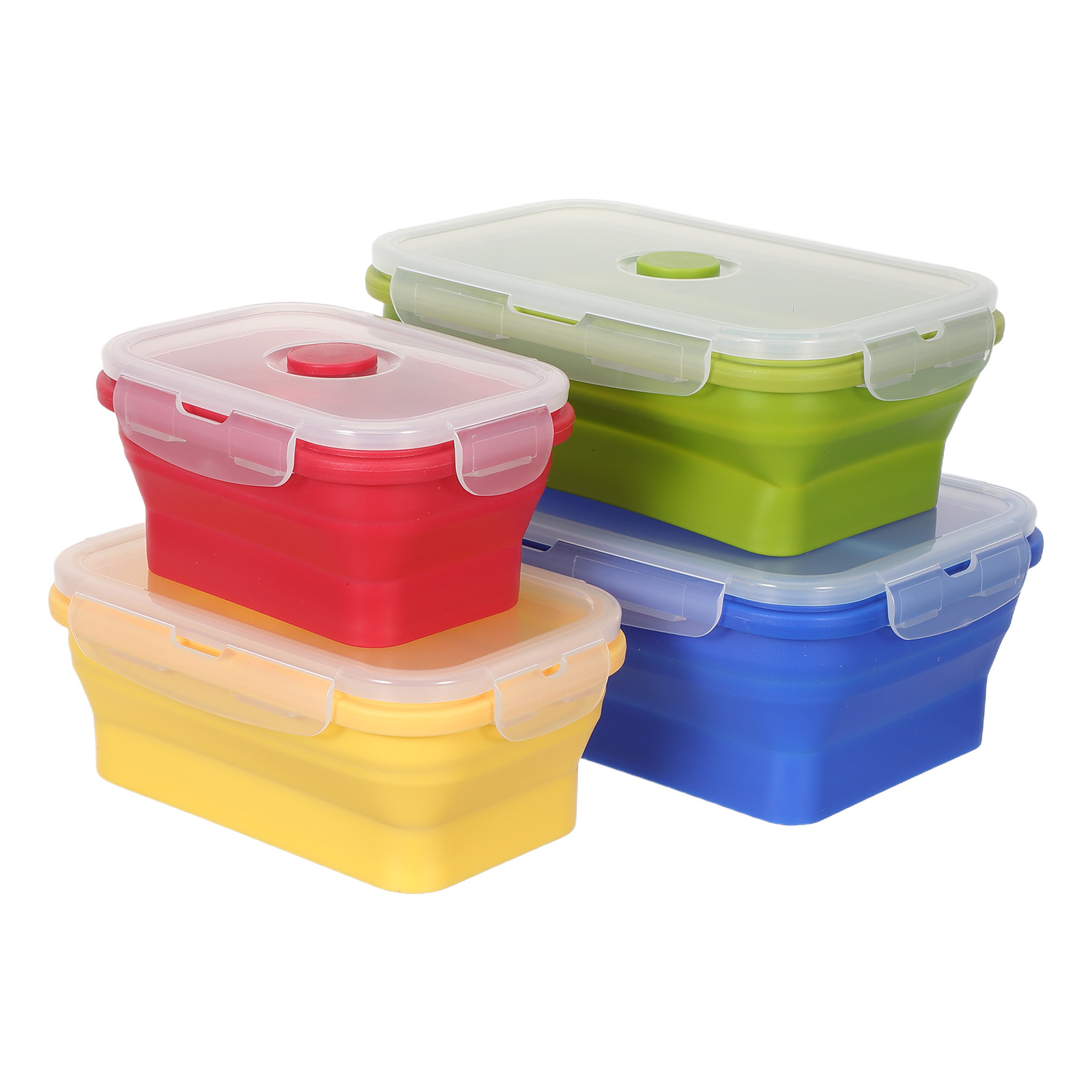 4Pcs Foldable Silicone Lunch B - Food Storage Camping recension och pris
