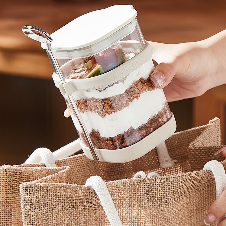 Glass Overnight Oats Cup with  - Food Storage Yogurt recension och pris