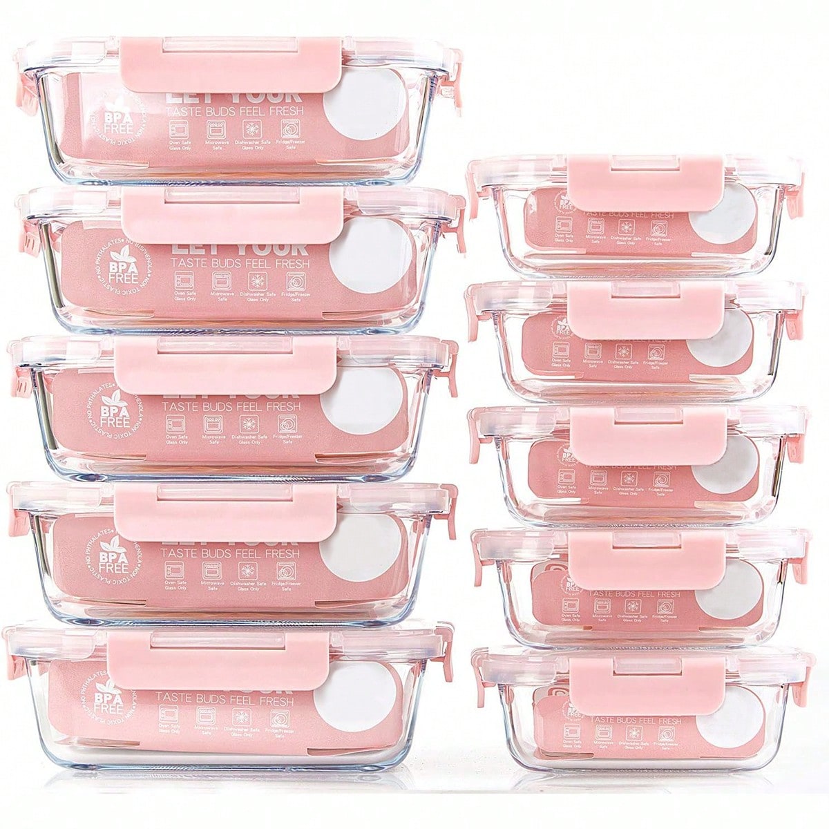 10 Pack Glass Meal Prep Contai - Food Storage Freezer Containers recension och pris