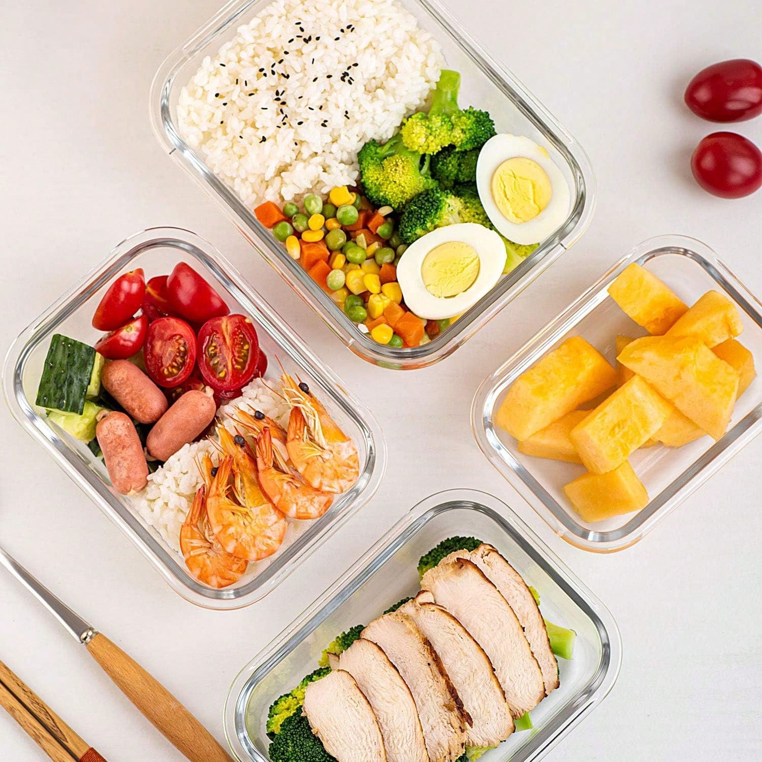 10 Pack Glass Meal Prep Contai - Food Storage Freezer Containers recension och pris