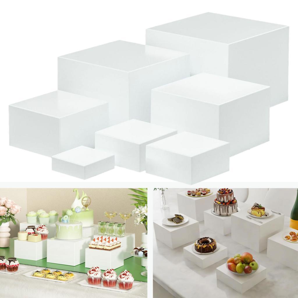 7 Pieces Acrylic Cube Display  - Food Storage Restaurant recension och pris