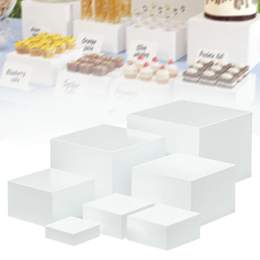 7 Pieces Acrylic Cube Display  - Food Storage Restaurant recension och pris