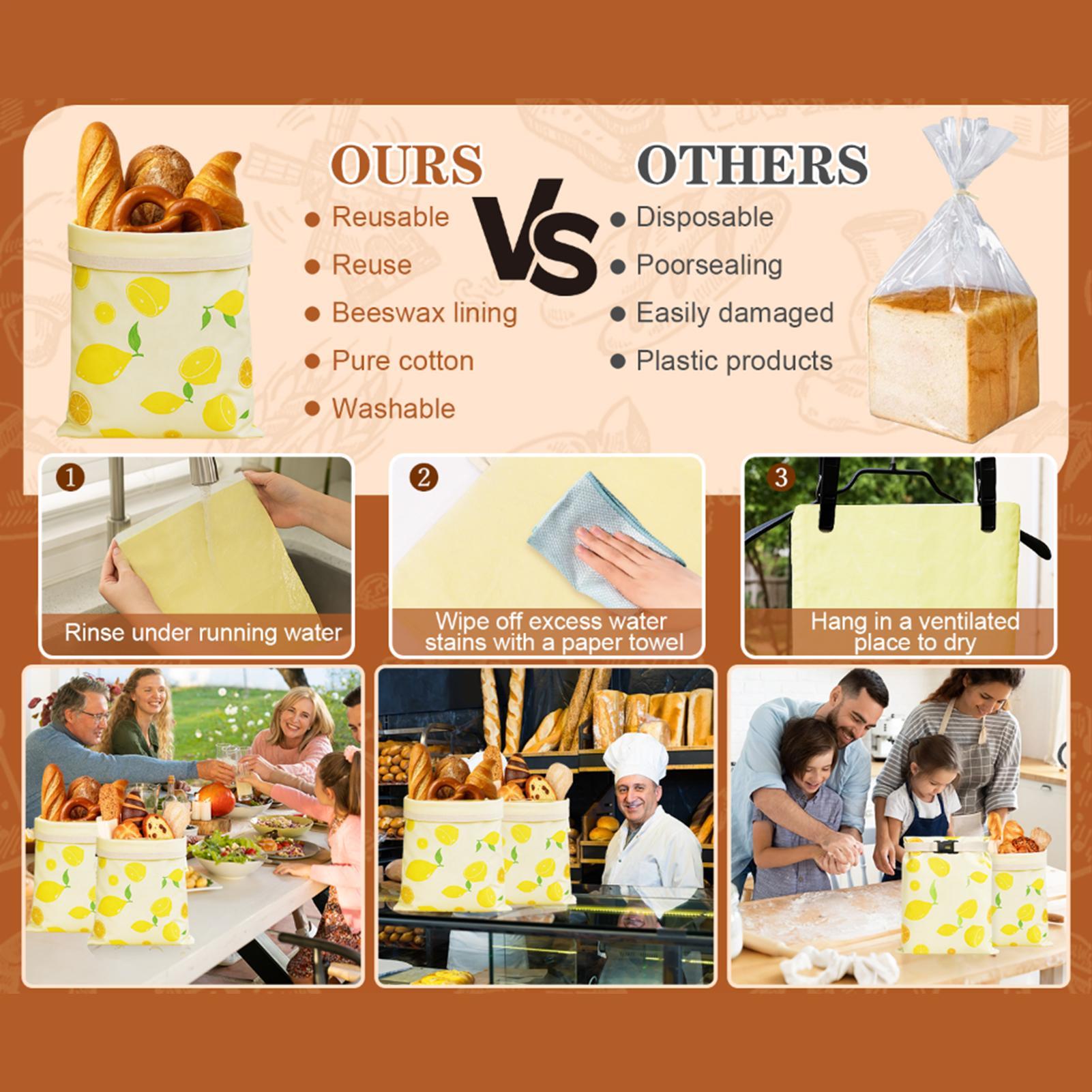 Bread Bags Reusable Reusable B - Food Storage Bag recension och pris