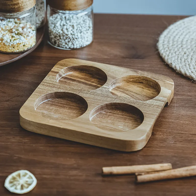 Wood Lid Orgnizer Glass Airtig - Food Storage Jar Set recension och pris