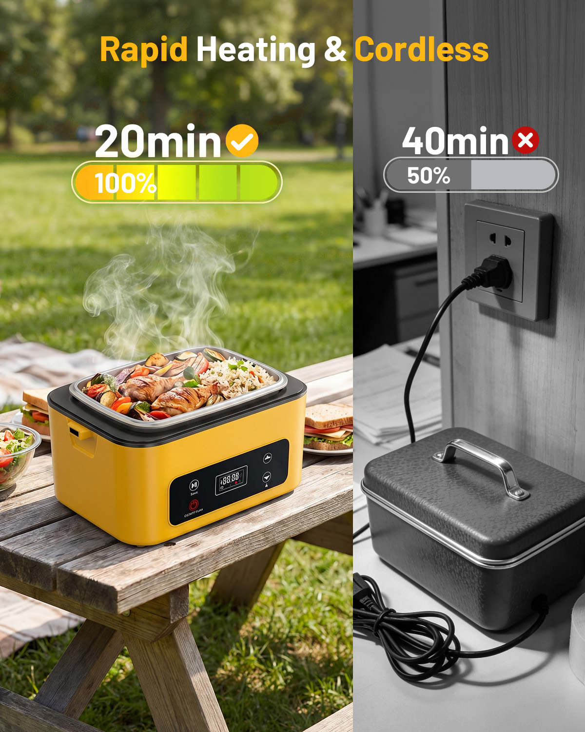 TaskStar Portable Heated Lunch - Food Storage Camping recension och pris