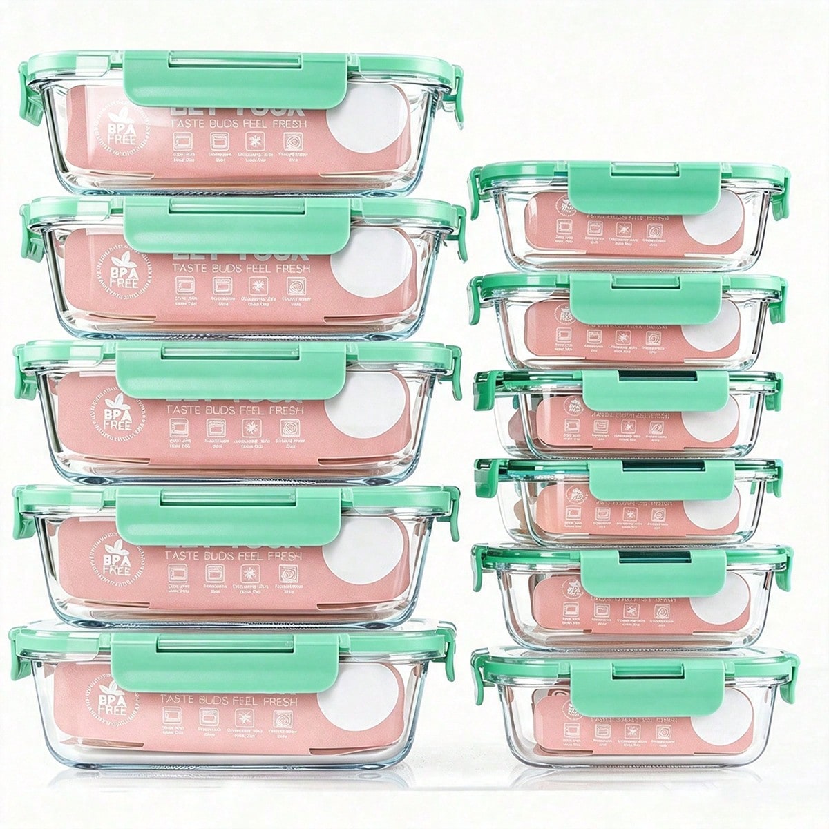 10 Pack Glass Meal Prep Contai - Food Storage Freezer Containers recension och pris