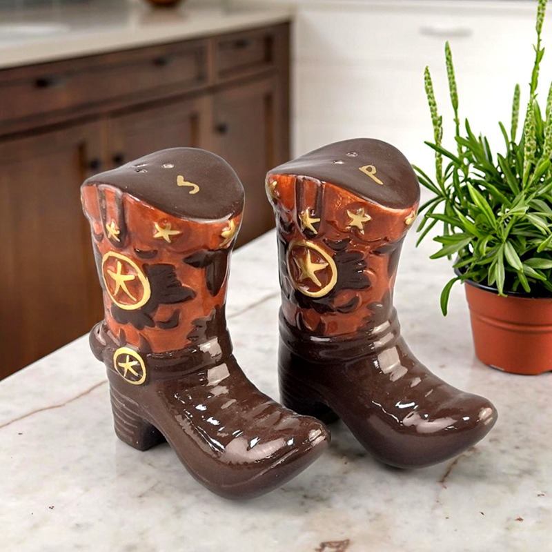 Vintage Boots Ceramic Spice Ja - Food Storage Jar Set recension och pris