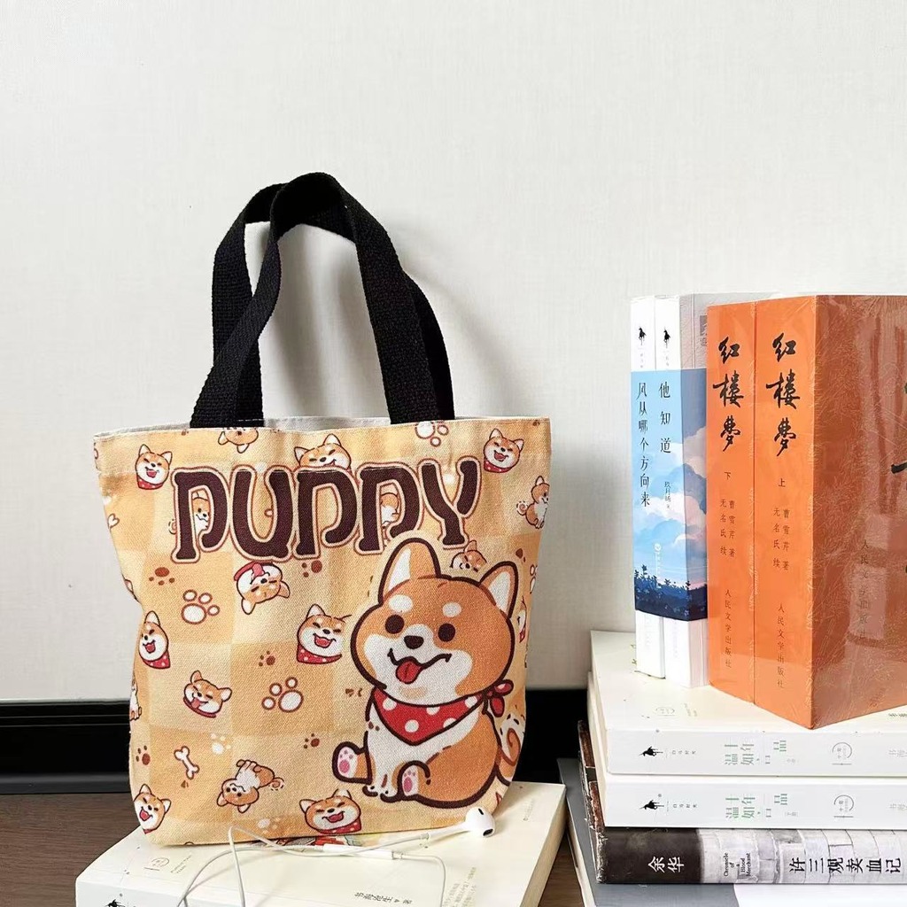Cartoon Animal Canvas Lunch Ba - Food Storage Bag recension och pris