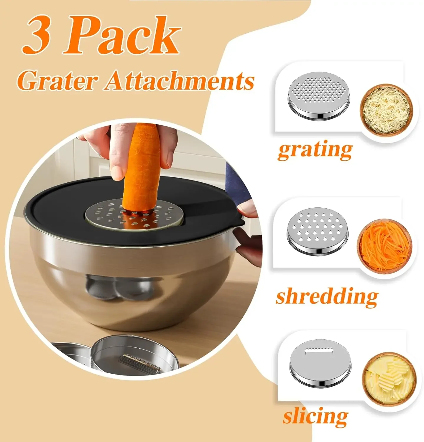 6Pcs Stainless Steel Mixing Bo - Food Storage With Lids recension och pris