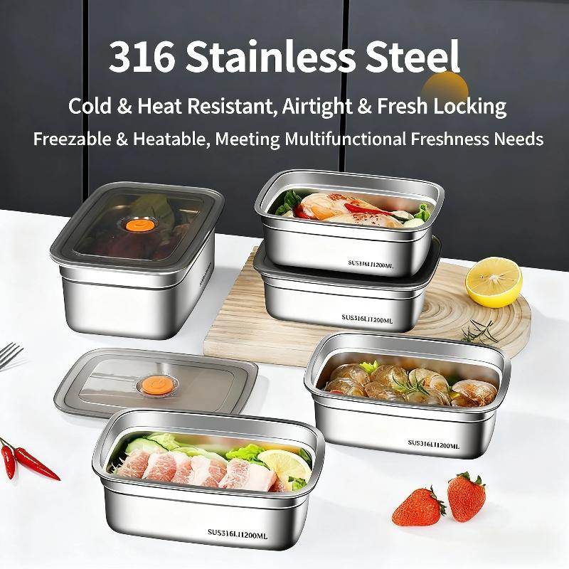 Stainless Steel Sealed Lunch B - Food Storage Freezer Containers recension och pris