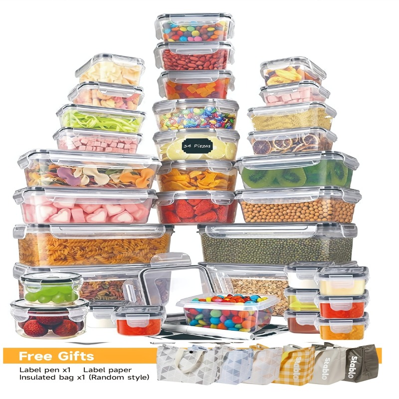 48PCS BPA-Free Food Storage Se - Food Storage Jar Set recension och pris