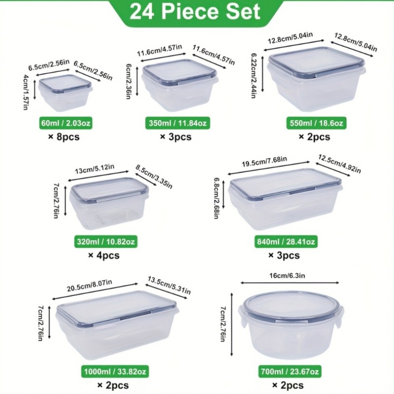 48PCS BPA-Free Food Storage Se - Food Storage Jar Set recension och pris