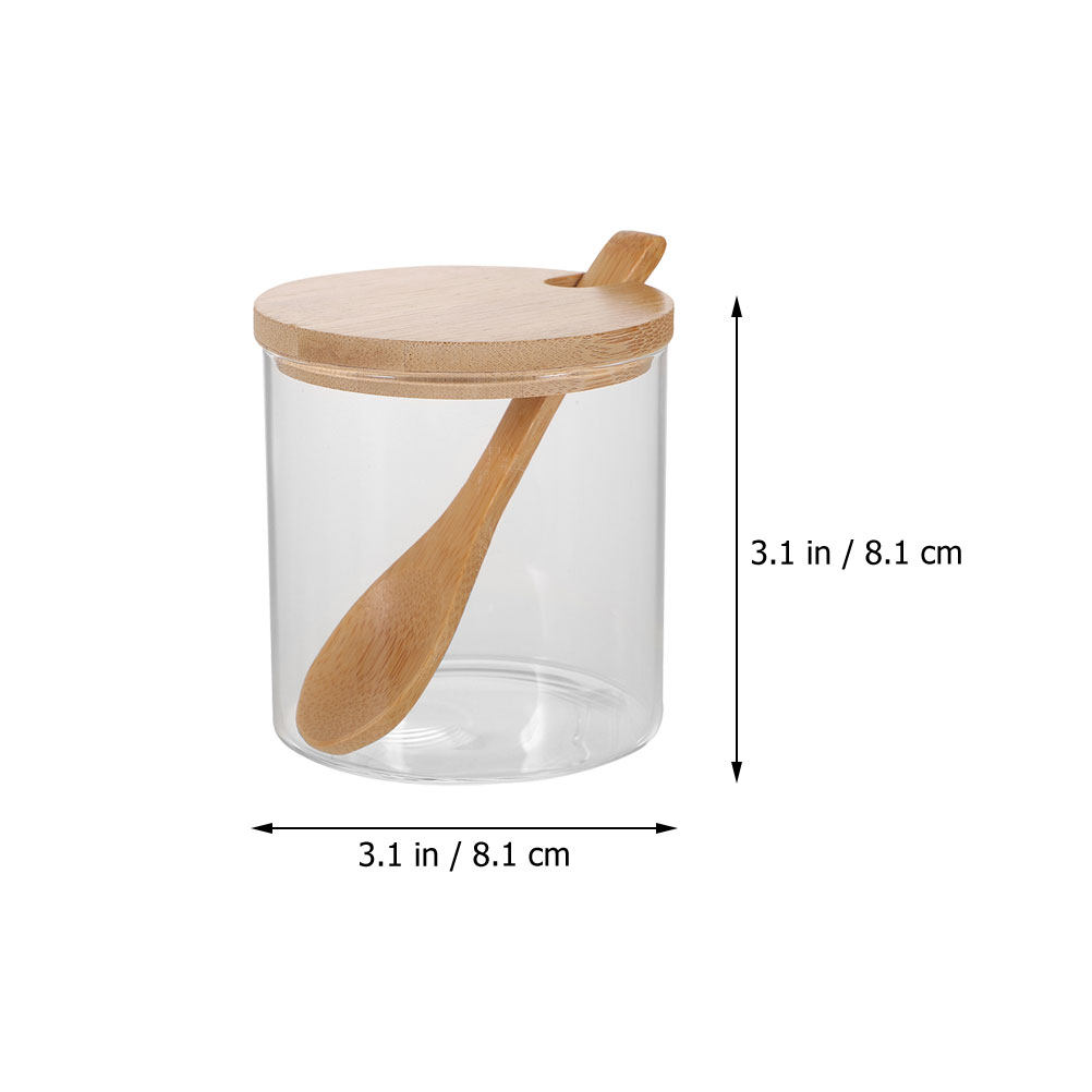2Sets Clear Glass Seasoning Co - Food Storage Jar Set recension och pris